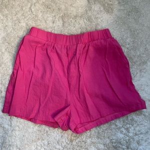 Pink Shein size small shorts with pockets